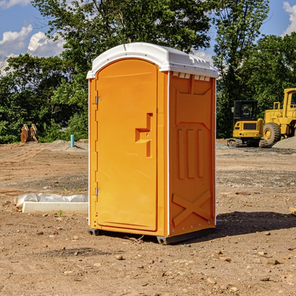 how often are the portable toilets cleaned and serviced during a rental period in Grand Island